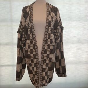 Bibi oversized mid length cardigan sweater